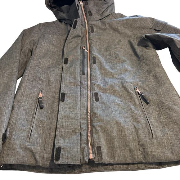 Obermeyer Women’s Brynn Zip Up Warm Insulated Gray Ski Jacket Size 12 - Picture 10 of 16